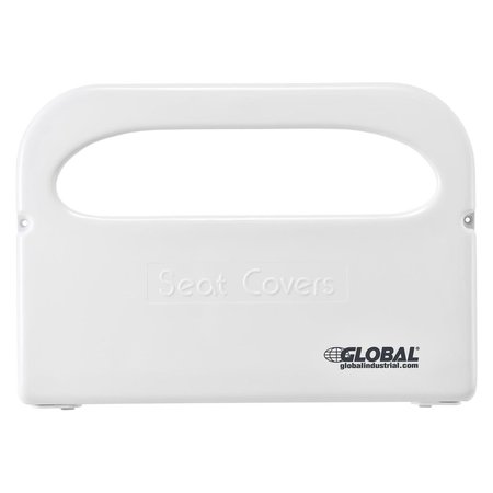 GLOBAL INDUSTRIAL Plastic Toilet Seat Cover Dispenser 16W x 2-1/5D x 11H, White 641155